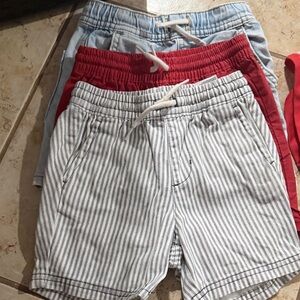 Old Navy Kids Striped and Solid Shorts Set - Blue, Red, Gray
